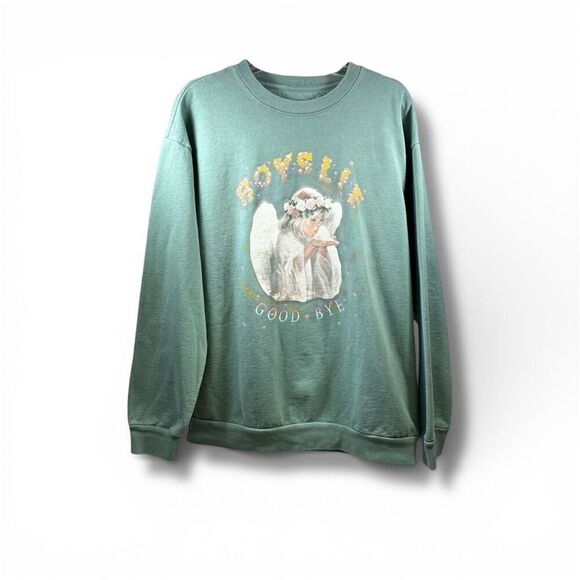 Boys Lie Tops - Boys Lie RARE Good Bye Crewneck in Green One Size